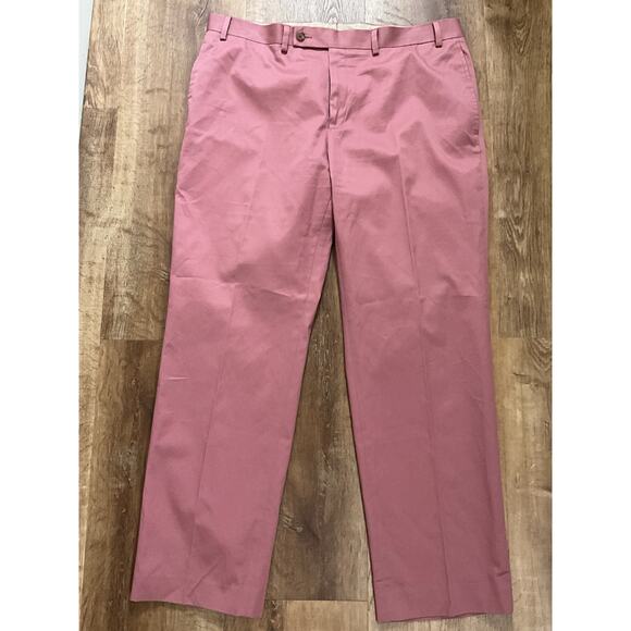 Ralph Lauren Coral Flat Front Club Pants | Size 36 X 30L - Picture 1 of 11